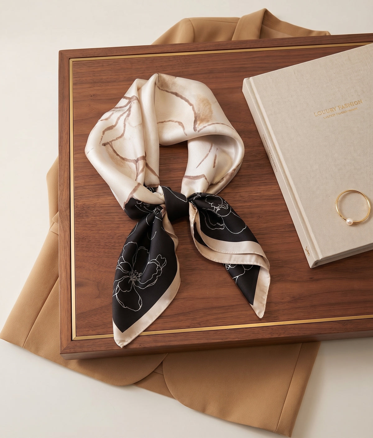Iris — Pañuelo estampado de acabado satinado