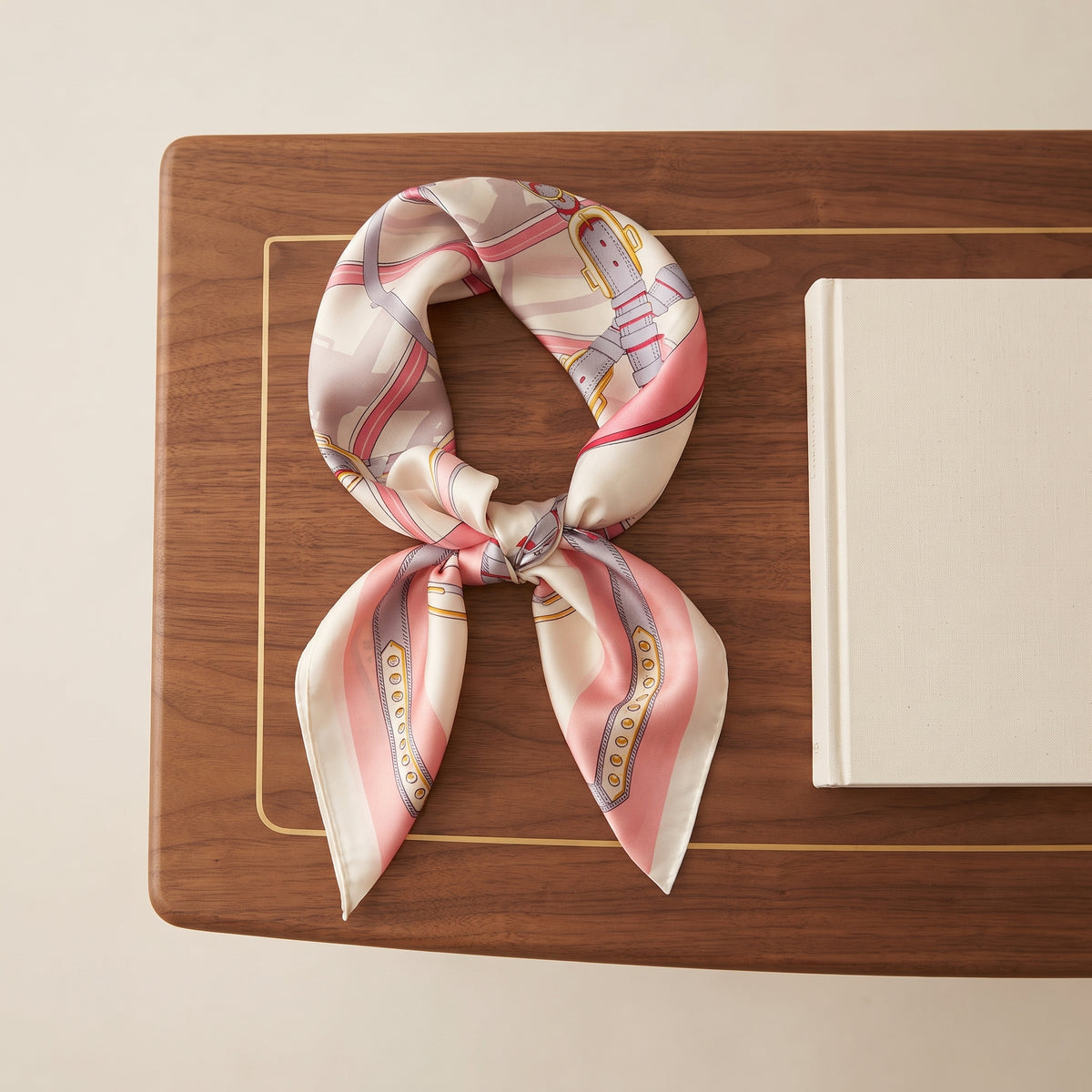 Iris — Pañuelo estampado de acabado satinado